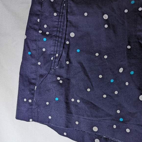 Zara Basic Navy Blue Polka Dot Shorts Size Medium - Picture 3 of 9